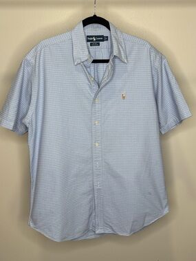 Ralph Lauren Micro-Check Short-Sleeve Button-Down Shirt